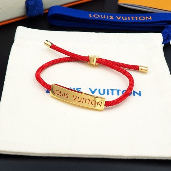 Louis Vuitton LV Adjustable Braided Cord Bangle Modern Stylish Design
