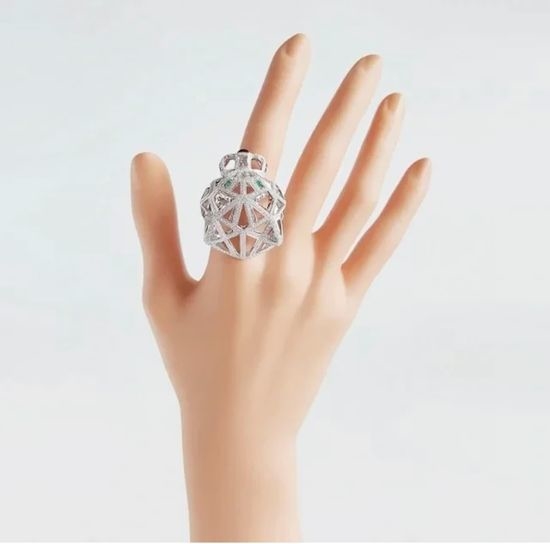 Cartier Hollow Out Carved Leopard Statement Ring