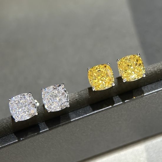 Tiffany & Co. Four Prong Set Simulated Diamond Earrings