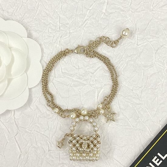 Chanel Star Pearl Double Layer Bracelet