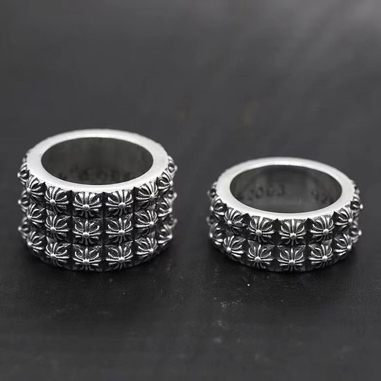 Chrome Hearts Retro Double Layer Cross Ring