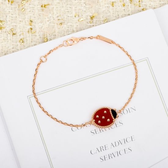 Van Cleef & Arpels VCA Ladybug Design Rose Gold Jewelry Bracelet