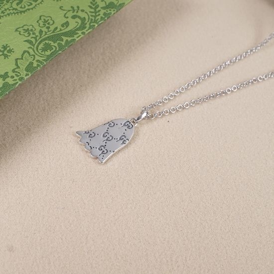 Gucci Vintage Ghost Style Silver Necklace