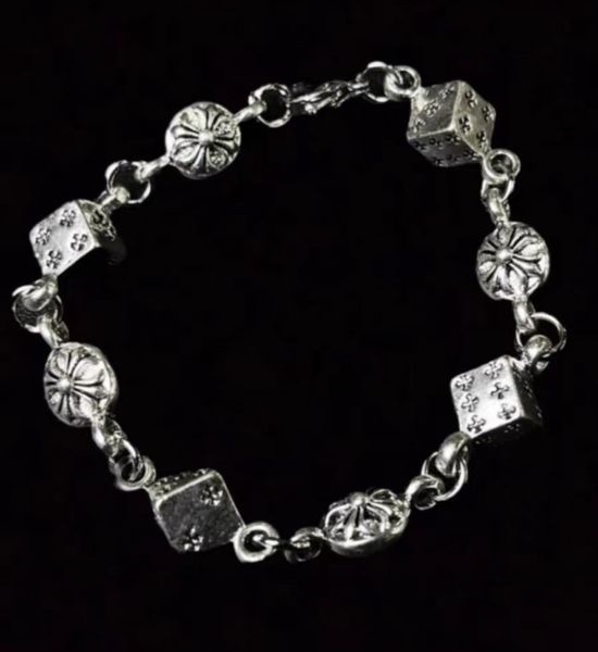 Chrome Hearts Vintage Dice 925 Silver Bracelet
