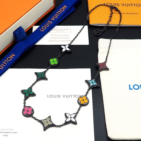 Louis Vuitton LV Colorful Flower Pendant Necklace