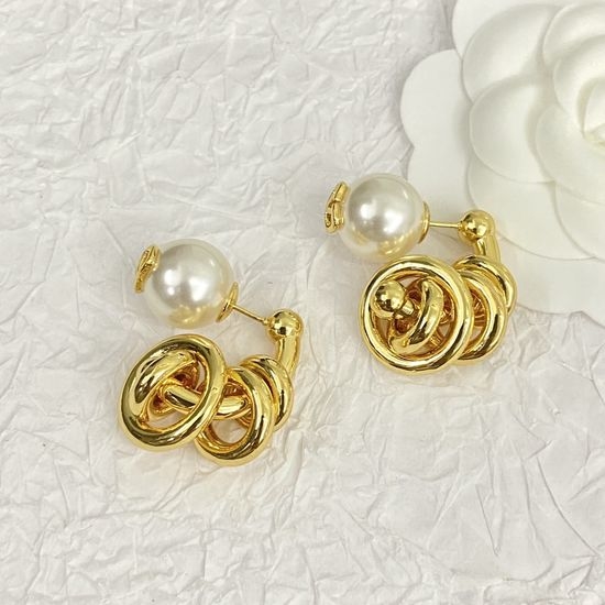 Valentino Exaggerated Multi Circle Metal Earrings