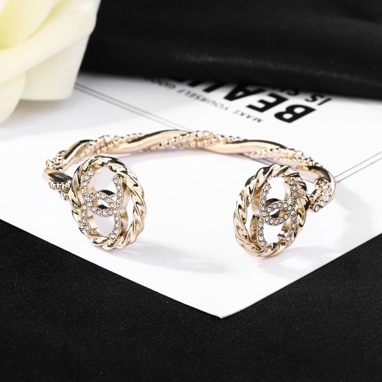 Chanel Full Diamond Bangle Premium Brass Material