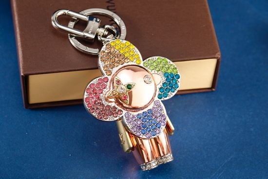 Louis Vuitton LV Colorful Rhinestone Doll Keychain