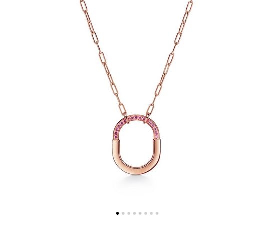Tiffany & Co. Pink Diamond Lock Necklace