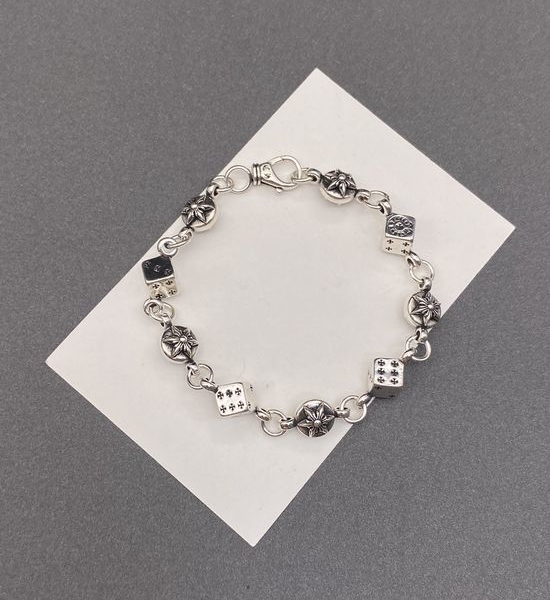 Chrome Hearts Hexagram Carved Dice Charm Bracelet