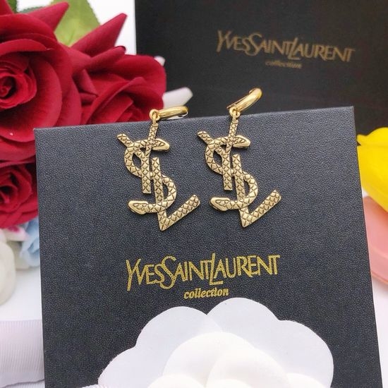 Yves Saint Laurent YSL Snake Shaped Earrings