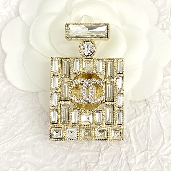 Chanel Sparkling Rhinestone Perfume Bottle Brooch