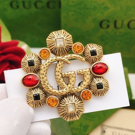 Gucci Gucci Latest Colorful Diamond Brooch
