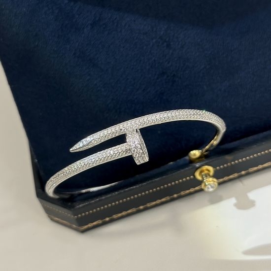 Cartier Diamond Studded Bangle Exquisite Jewelry