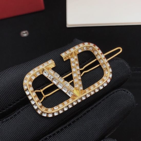 Valentino Square Diamond Hair Clip