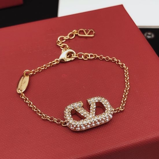 Valentino Golden Necklace and Bracelet Set