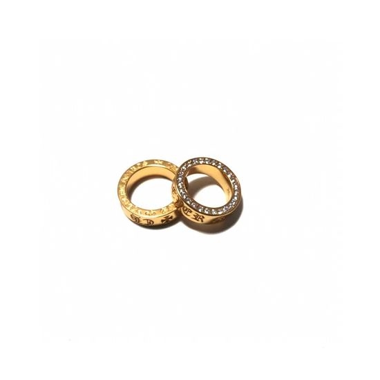 Chrome Hearts Diamond Inlaid Eternal Couple Ring