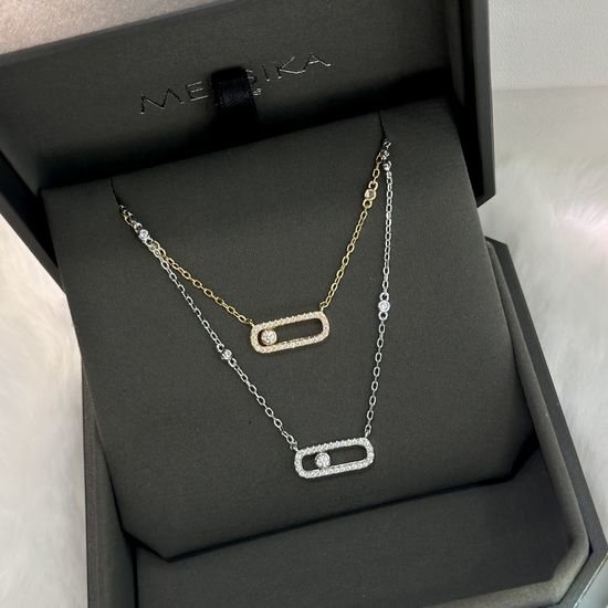 Messika Elegant Moving Single Diamond Necklace
