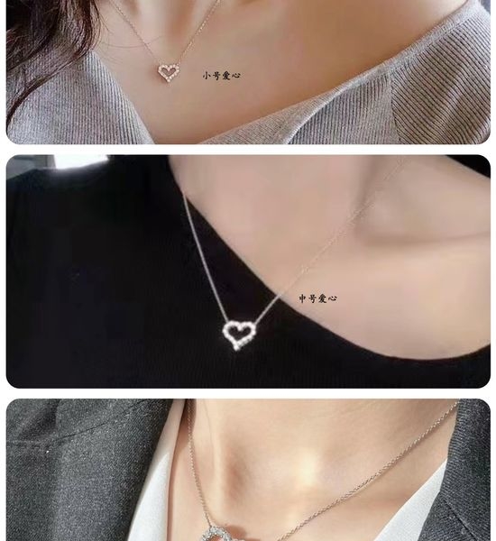 Tiffany & Co. Diamond Heart Necklace Sterling Silver