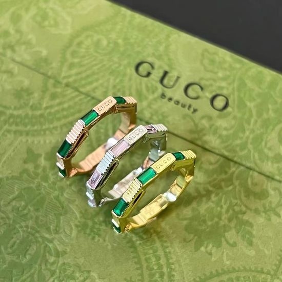 Gucci Octagonal Gemstone Fashion Ring