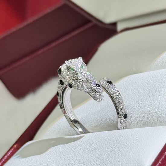 Cartier Diamond Encrusted Leopard Open Ring
