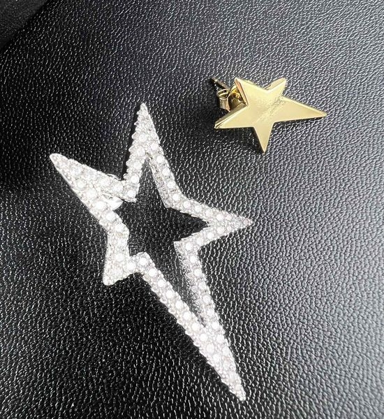 Yves Saint Laurent YSL Two Tone Contrast Stud Earrings