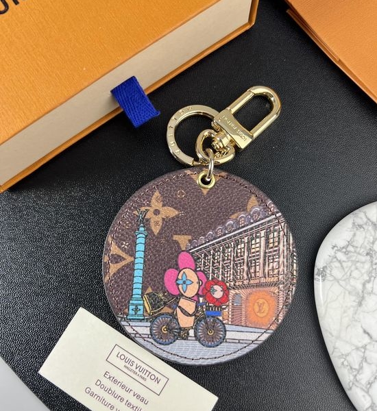 Louis Vuitton LV Round Pattern Pendant Keychain