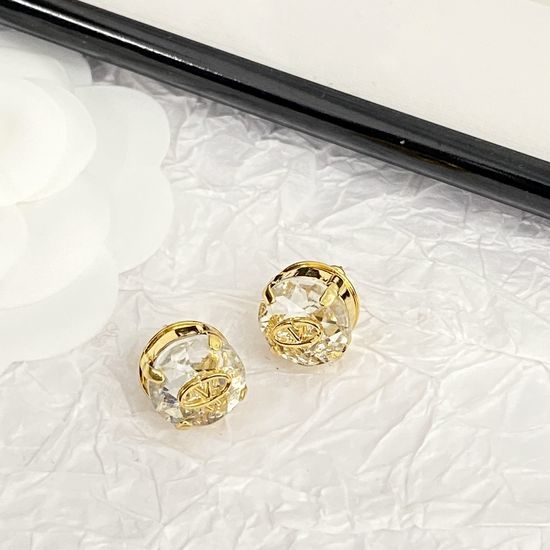 Valentino Sparkling Zircon Crystal Stud Earrings