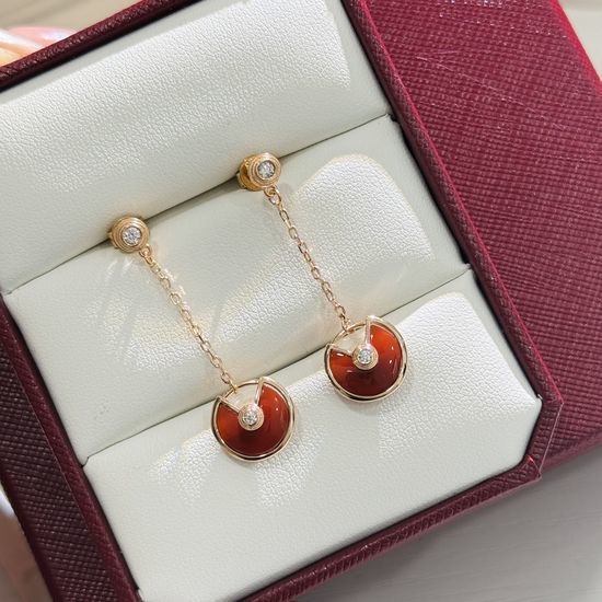 Cartier Diamond Inlaid Amulet Tassel Earrings