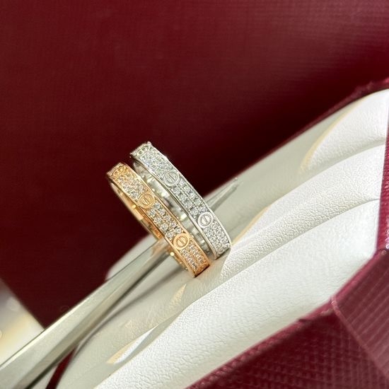 Cartier Classic Full Diamond Silver Ring