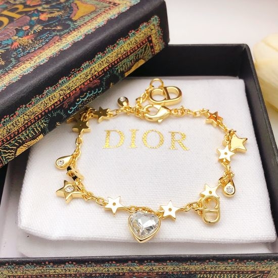 Christian Dior CD Heart Multielement Bracelet High Quality Brass