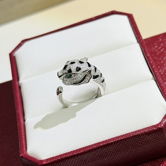 Cartier Emerald Eyes Leopard Open Ring
