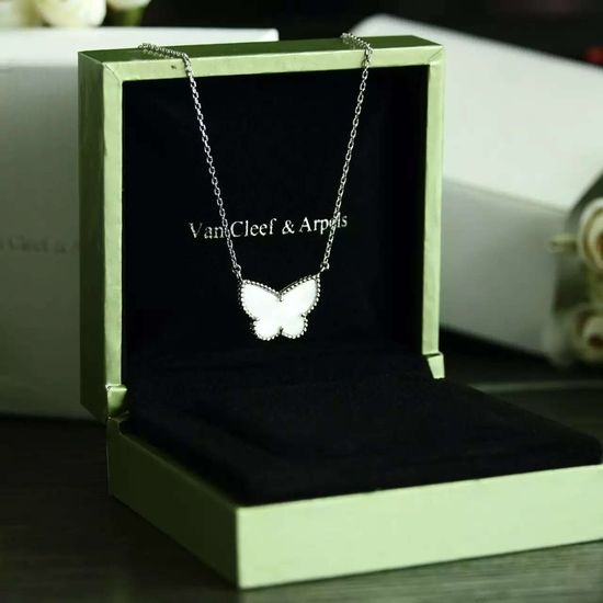 Van Cleef & Arpels VCA Butterfly Shaped Gold Plated Necklace