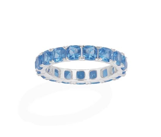 Apm monaco Lake Blue Square Geometric Fashion Ring