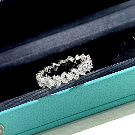Tiffany & Co. Marquise Cut Sparkling Wedding Ring