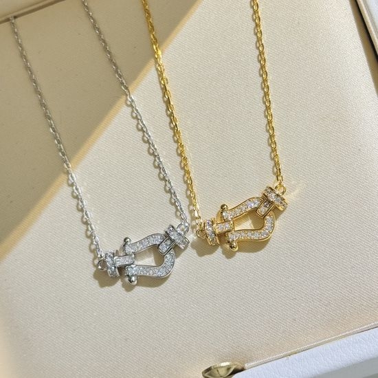 Fred Horseshoe Necklace with Micro-set Diamonds