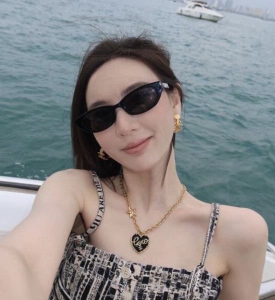 Chanel Black Enamel Heart Pendant Necklace