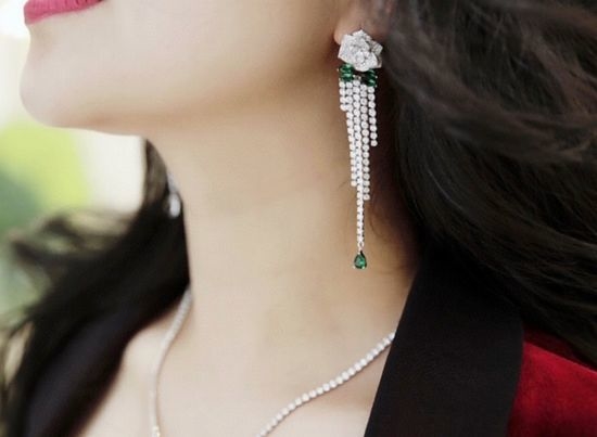 Piaget Rose Tassel Drop Earrings