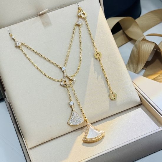 Bvlgari Skirt Design Gold Plated Necklace