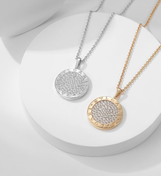 Bvlgari Full Diamond Pendant Necklace
