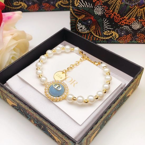 Christian Dior CD New Blue Pearl Bracelet