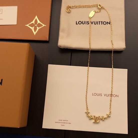 Louis Vuitton LV Classic Monogram Jewelry Set Necklace Bracelet