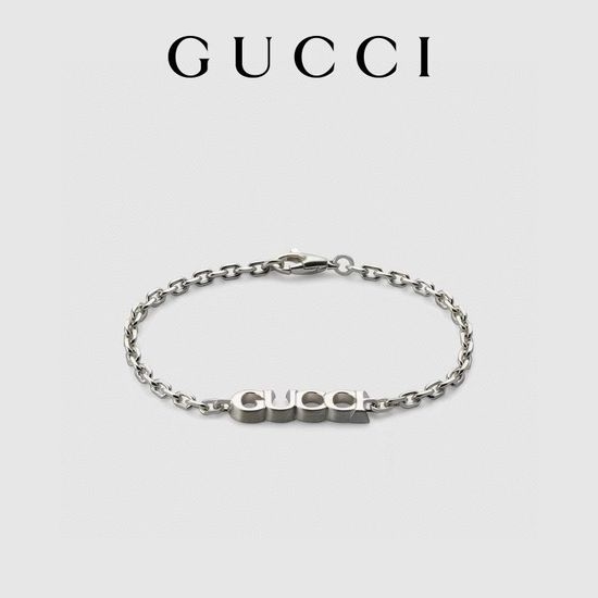 Gucci Handwritten Logo Decor Bracelet