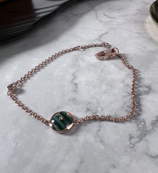 Louis Vuitton LV Flower Pattern Bracelet with Amazonite