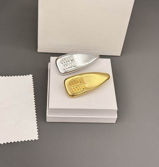 Miu Miu Elegant Shiny Hair Clips for Daily Wear