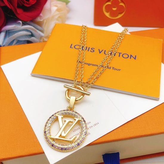 Louis Vuitton LV Round Colored Diamond Necklace