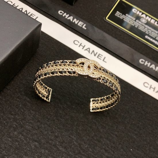 Chanel Shimmering Polished Brass Bangle