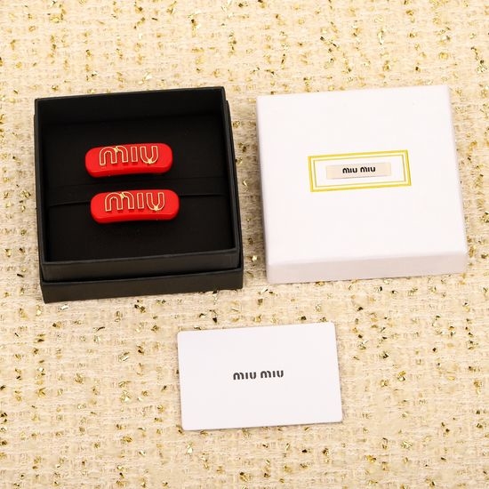 Miu Miu Enamel Craft Hair Clips Pair