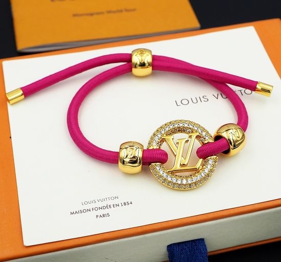 Louis Vuitton LV Rhinestone Stretch Bracelet Fuchsia