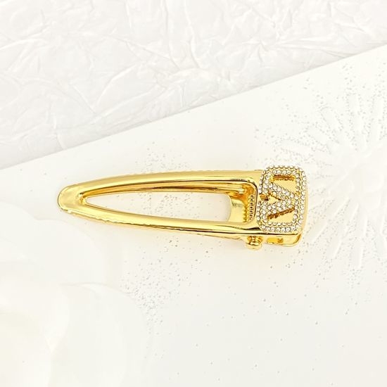 Valentino Rhinestone Letter Decorative Hair Clip